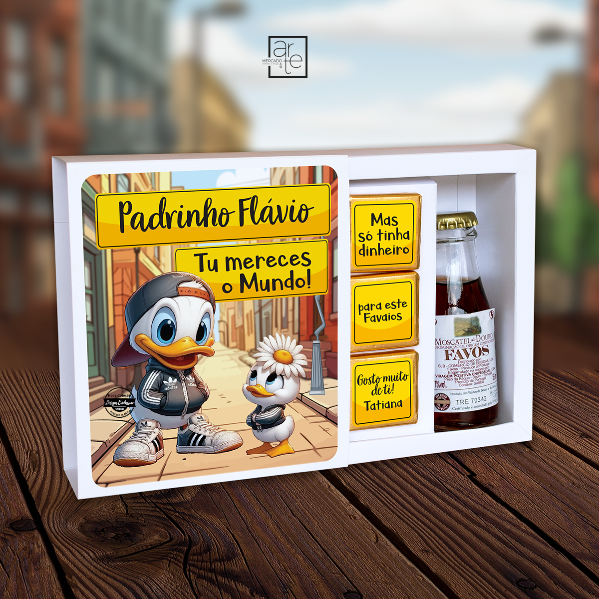Kit favaios Patos "Madrinha / Padrinho"