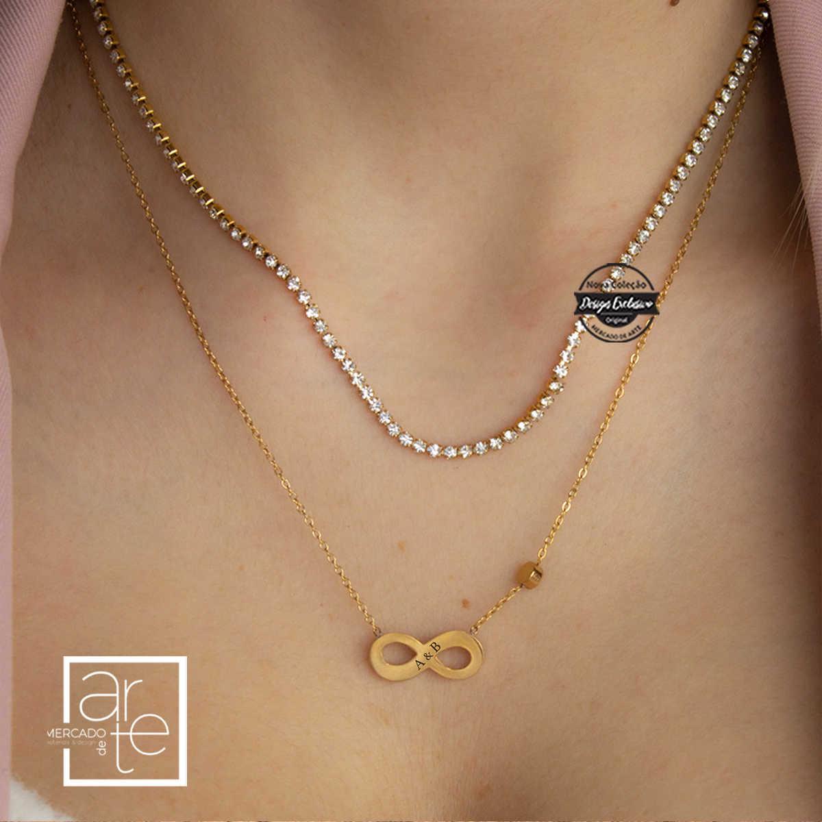 Conjunto de fios "brilhantes e  Infinito "