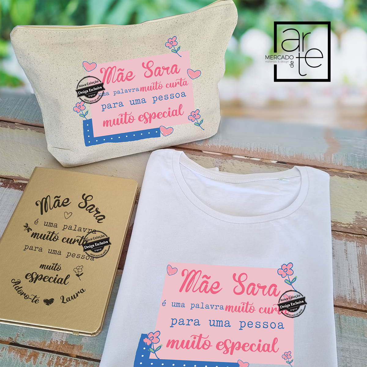 Bloco e/ou bolsa e/ou t-shirt mãe "Muito especial"