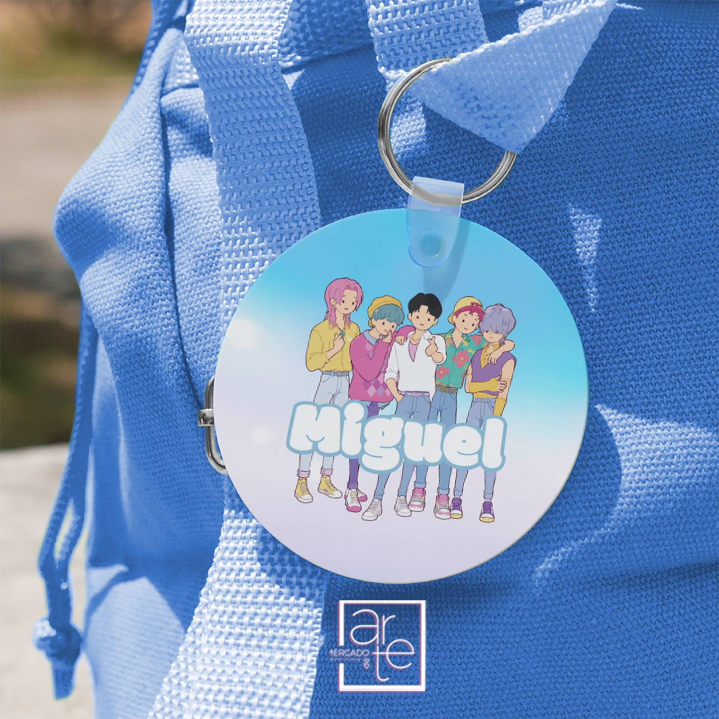 Identificador de mochila estilo "Guerreiras do KPop"