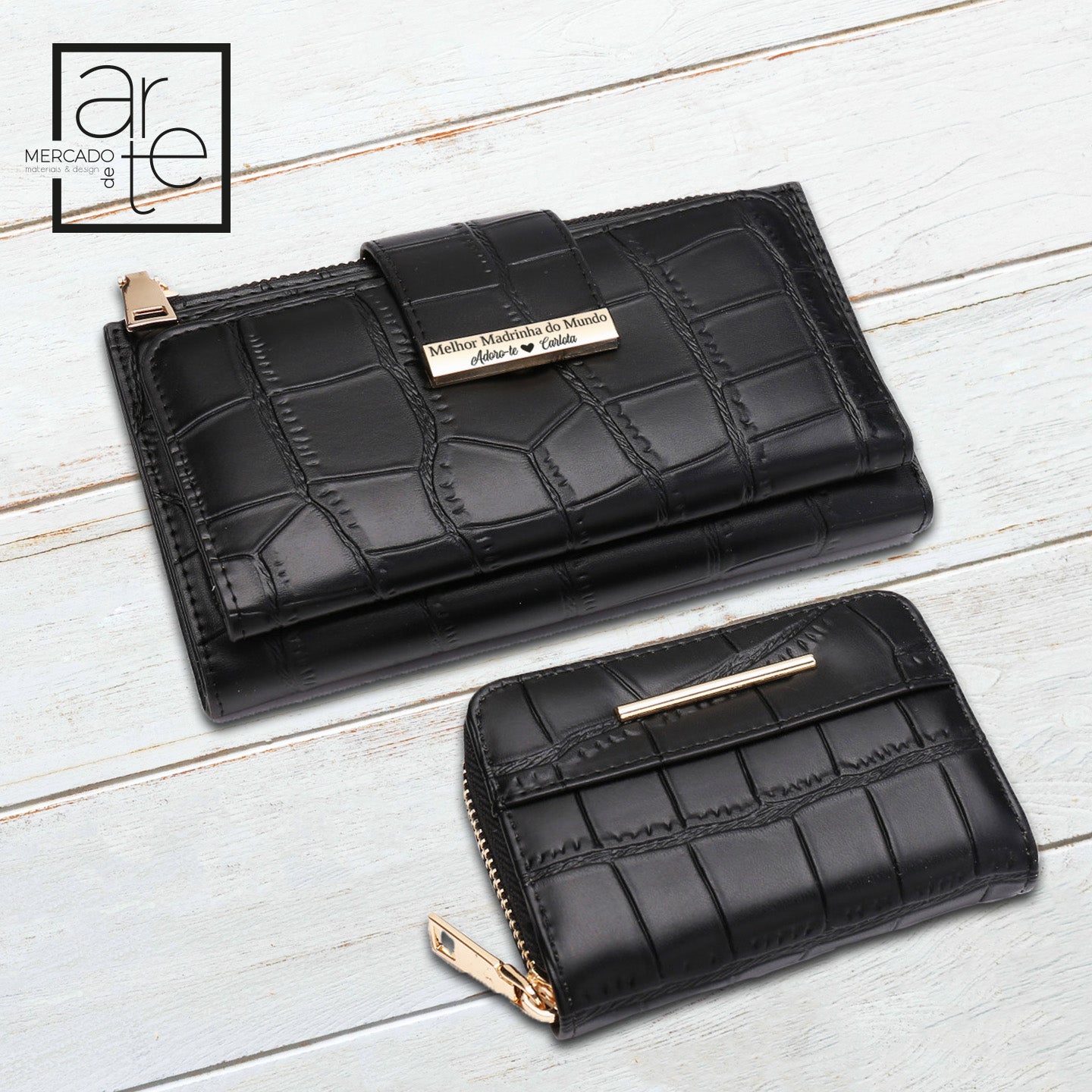 Conjunto Carteira e porta moedas " Madrinha "