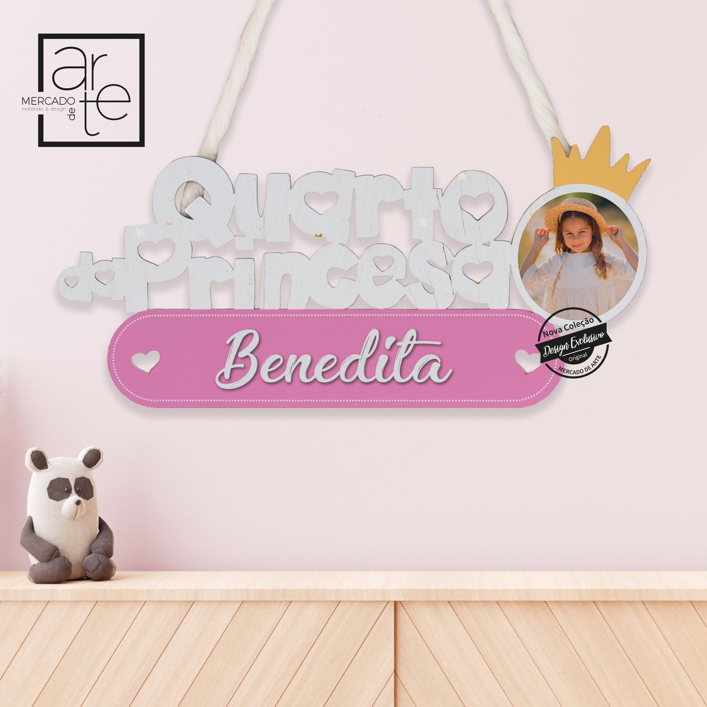 Placa "Quarto do príncipe / da princesa"