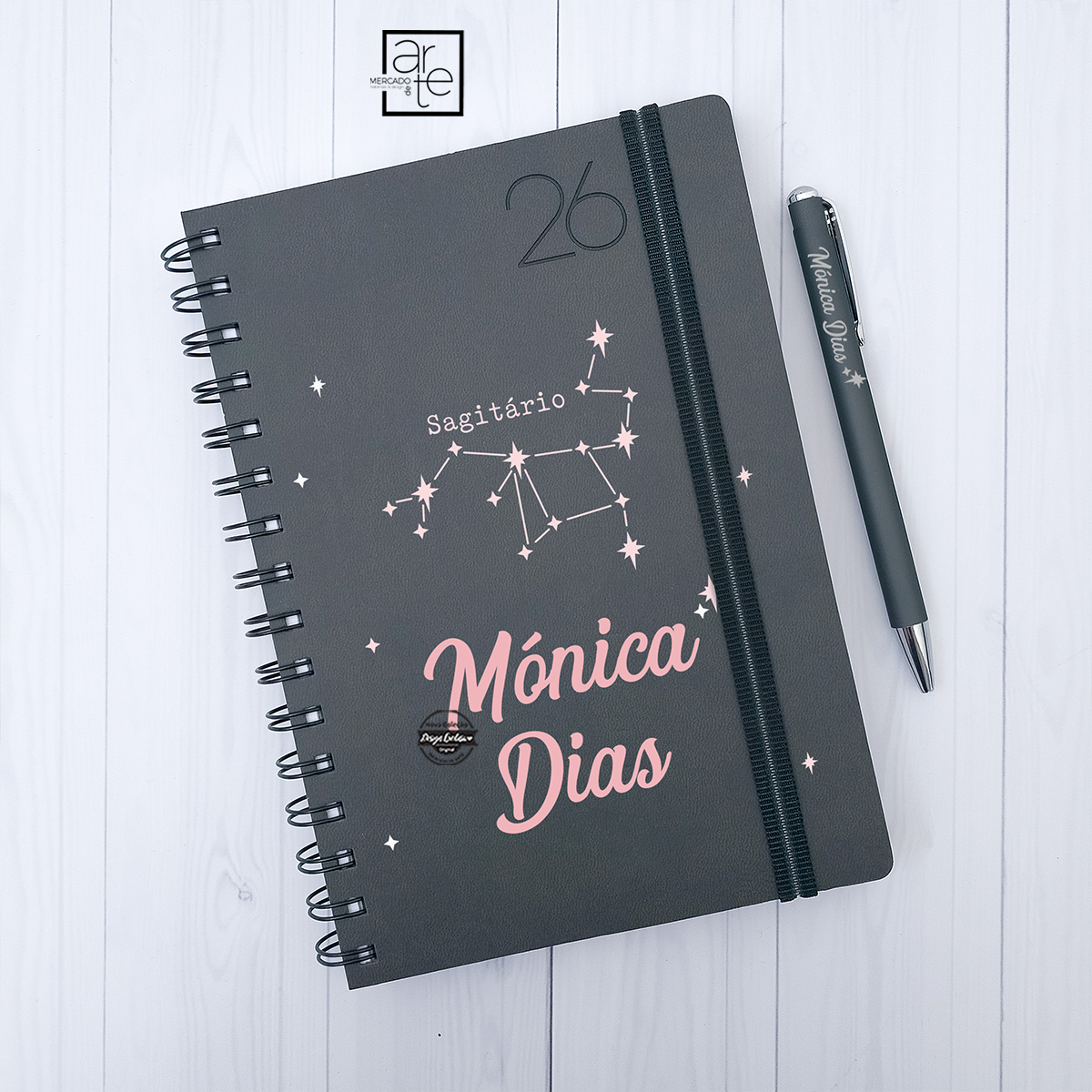 Agenda de argolas A5 "Constelação"