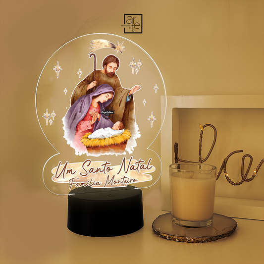 Moldura redonda LED "Presépio"