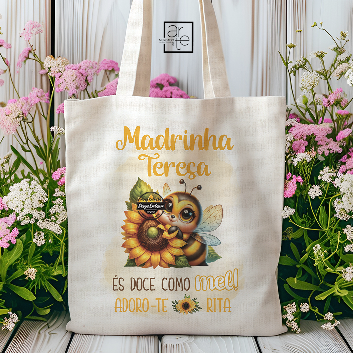 Saco abelhinha "Madrinha doce"