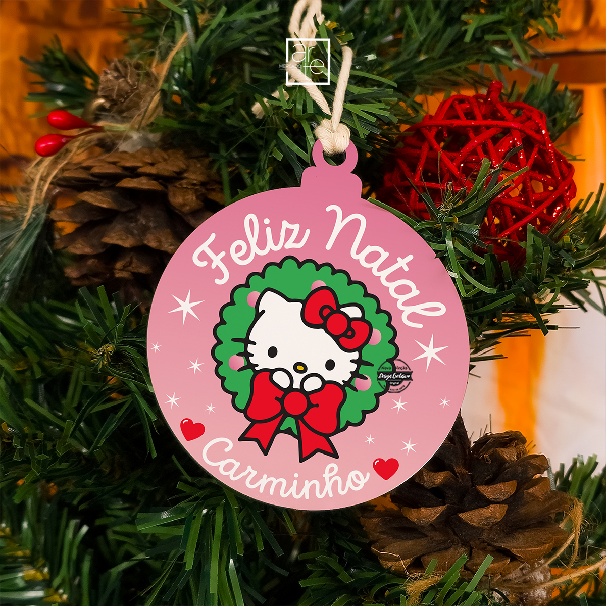 Bola de Natal "Hello Kitty"