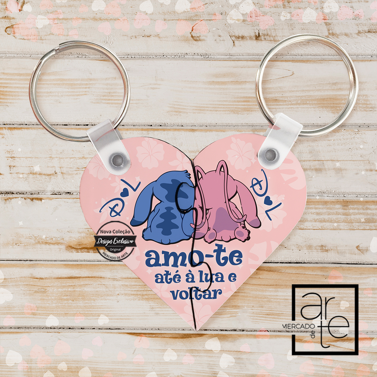 Porta chaves puzzle "Amo-te"