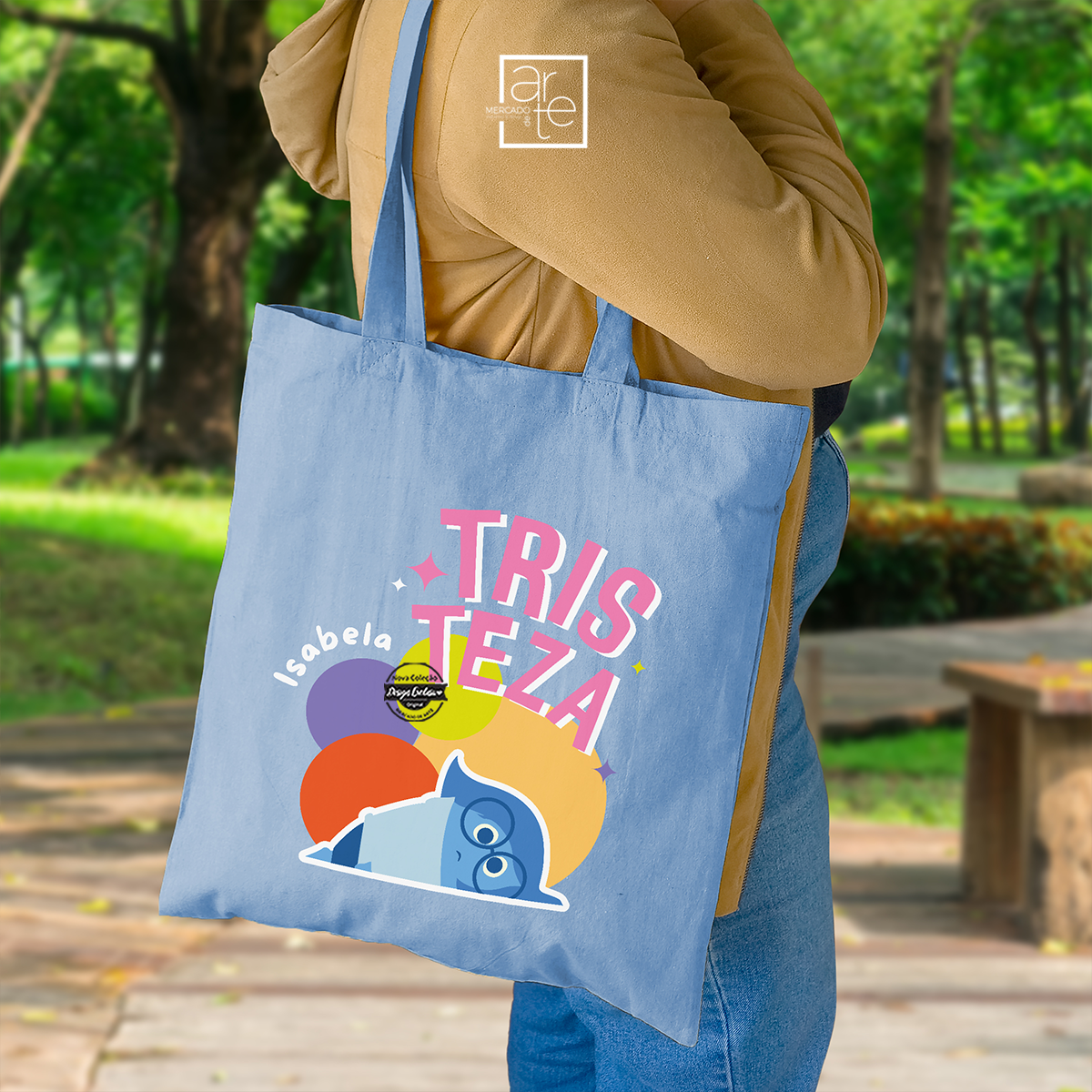 Saco algodão "Divertidamente"