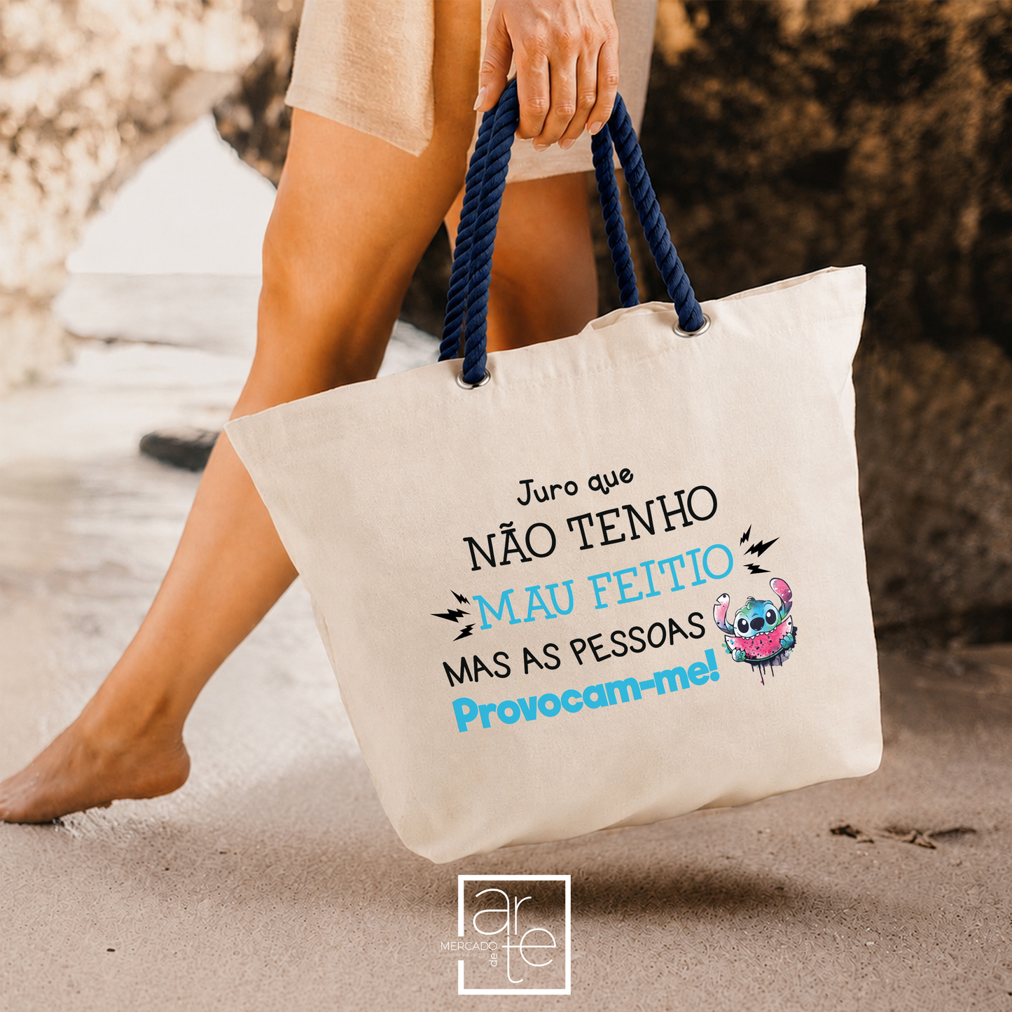 Saco de Praia "Juro que não tenho mau feitio"