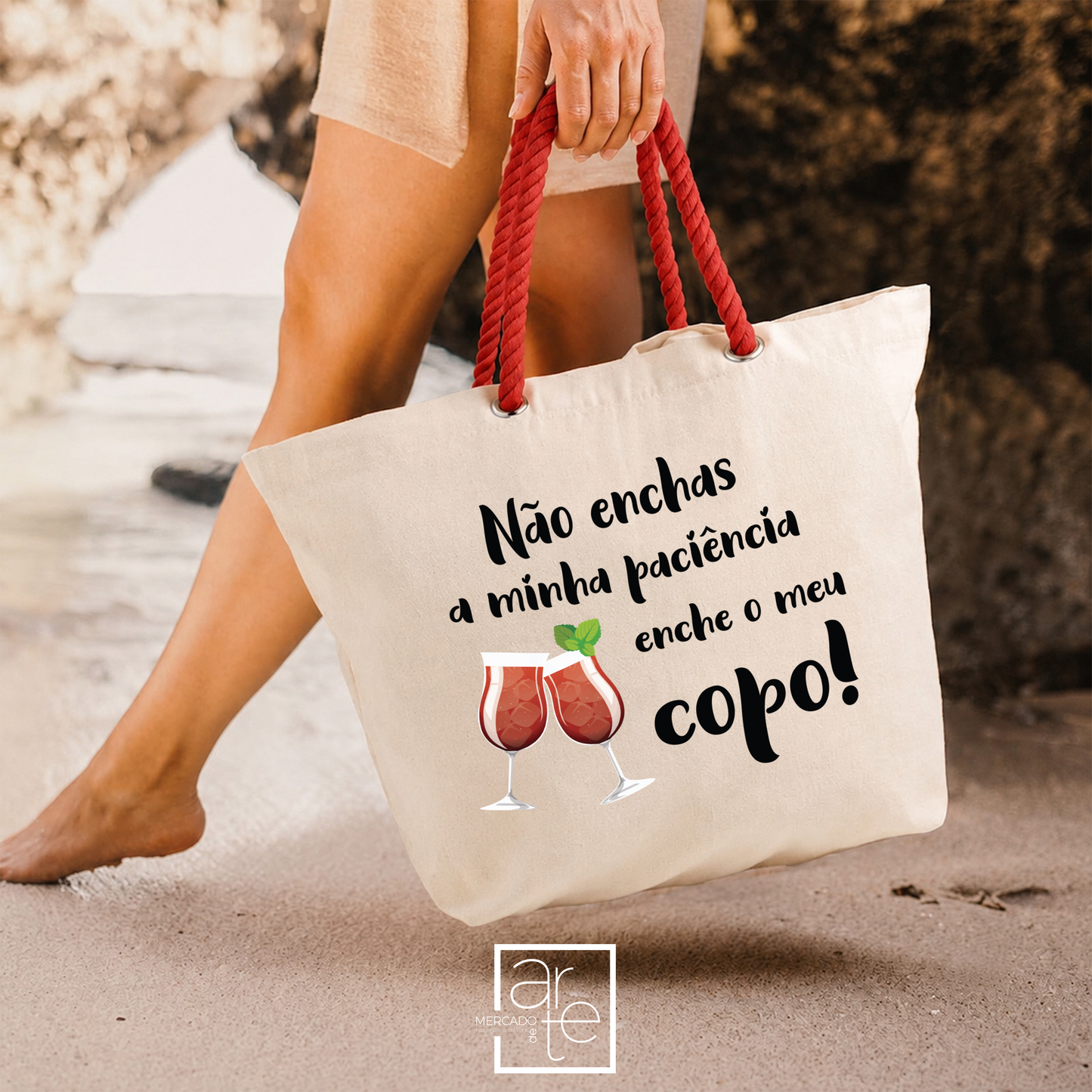 Saco de Praia "Não enchas a minha paciência"