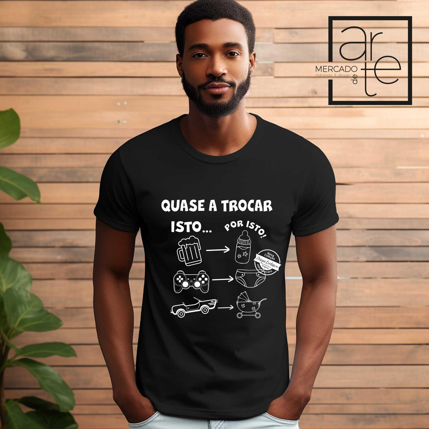 T-shirt pai "Quase a trocar isto..."