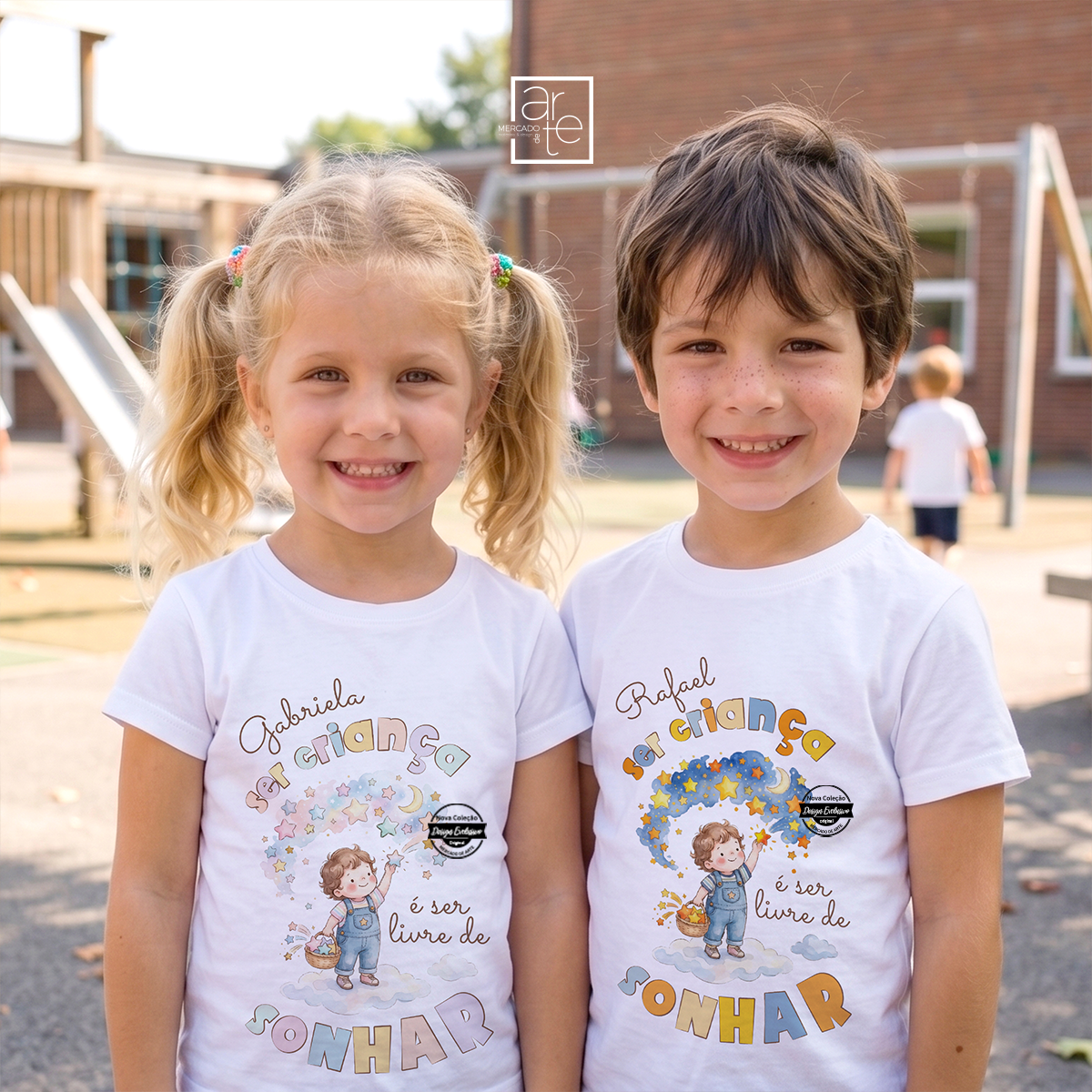Os sorrisos mais genuínos merecem presentes especiais. 🌈
Neste Dia da Criança, celebra a imaginação, a alegria e a magia de ser criança com presentes pensados para criar momentos inesquecíveis. ✨
T-shirt "Ser criança é ser livre de sonhar", disponível nos tamanhos 3-6 meses, 6-12 meses, 12-18 meses, 18-24 meses, 1-2 anos, 3-4 anos, 5-6 anos, 7-8 anos, 9-11 anos e 12-13 anos.
Porque as melhores memórias começam nos detalhes mais simples.