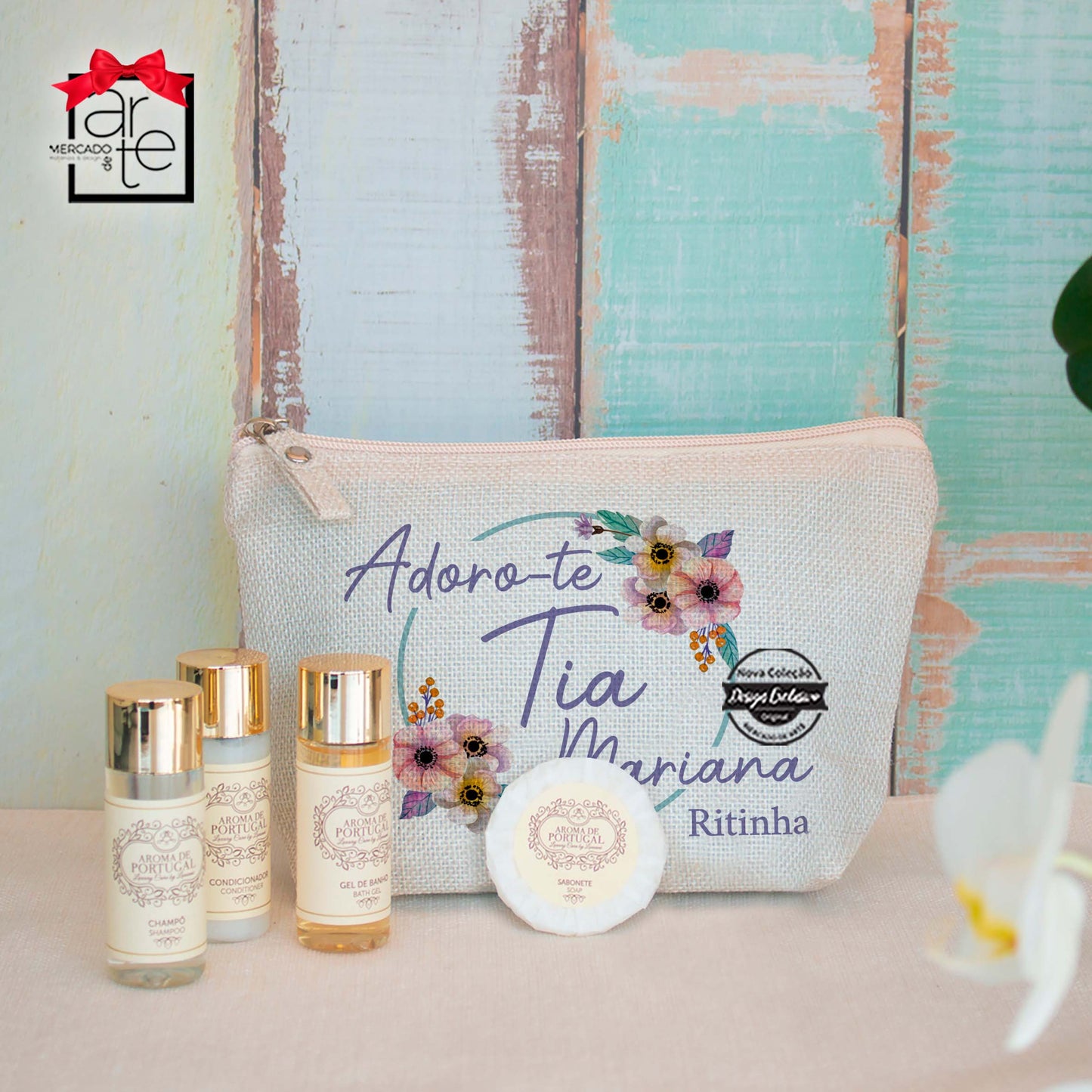 Bolsa com cosméticos "...adoro-te..."