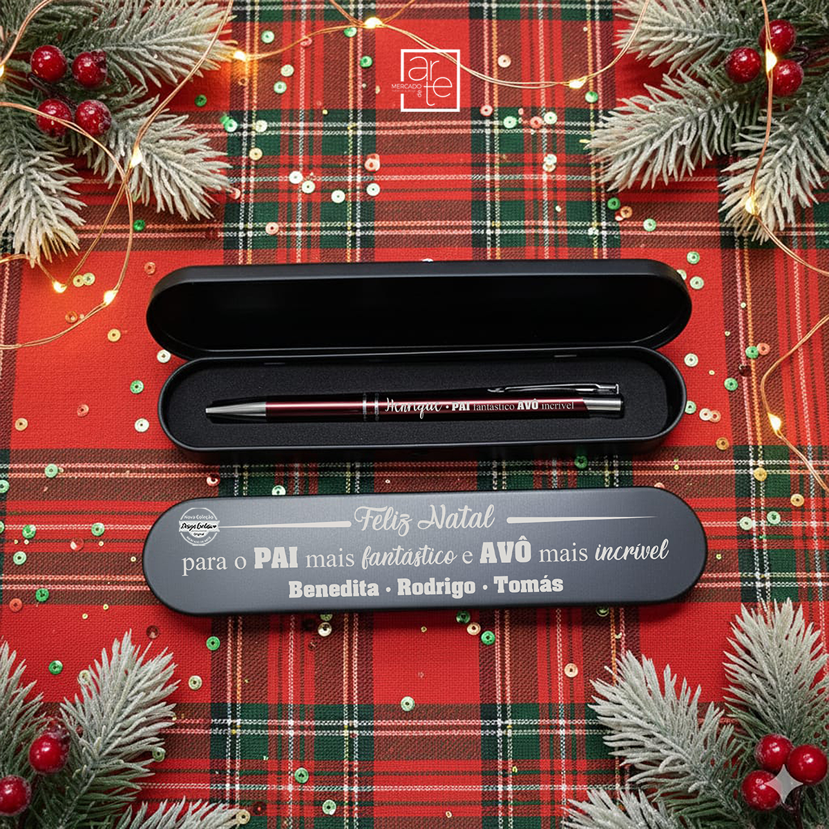 Conjunto estojo + caneta "Pai / Avô"