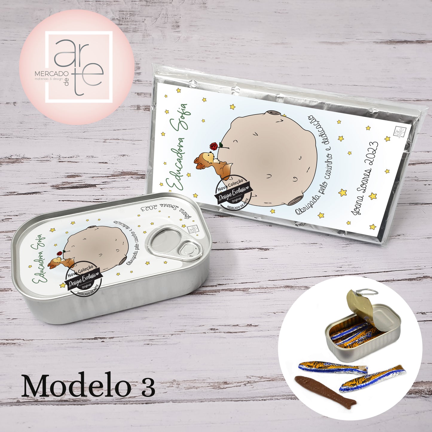 Tabletes/ Latinhas de sardinha " principezinho"