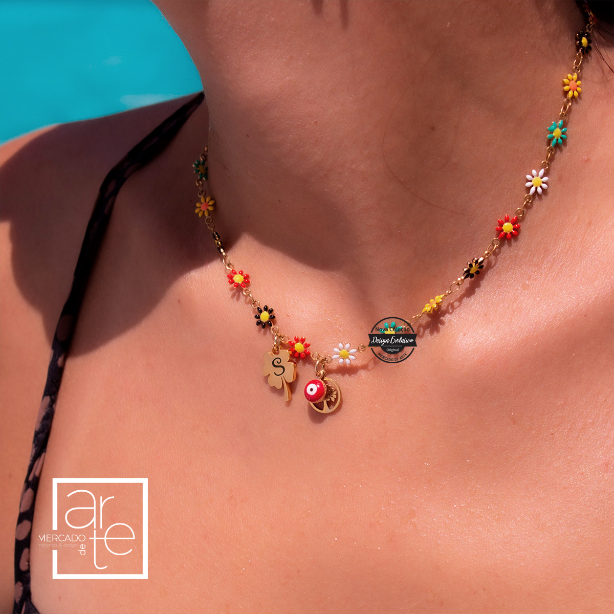 Fio flores amuletos "inicial"