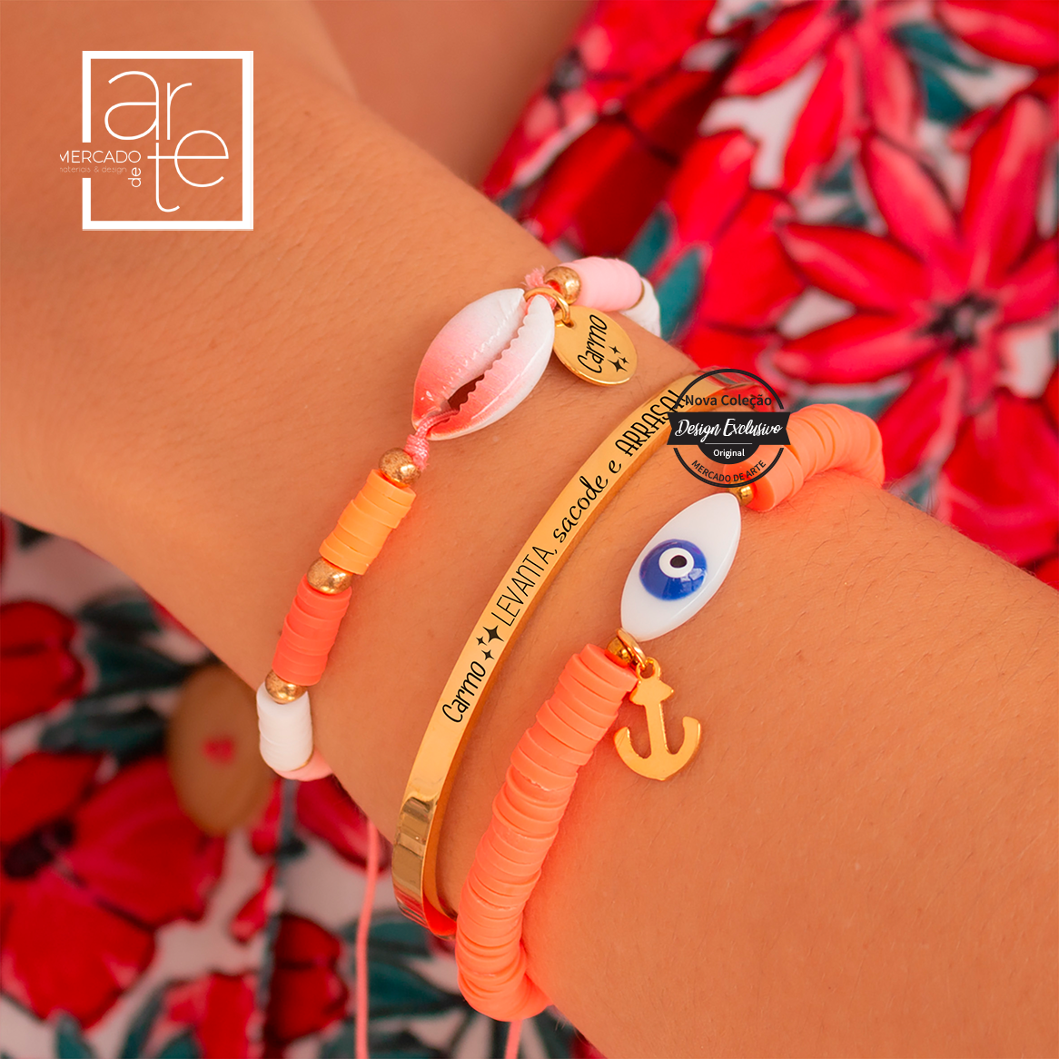 Conjunto pulseiras "Levanta, sacode e arrasa"