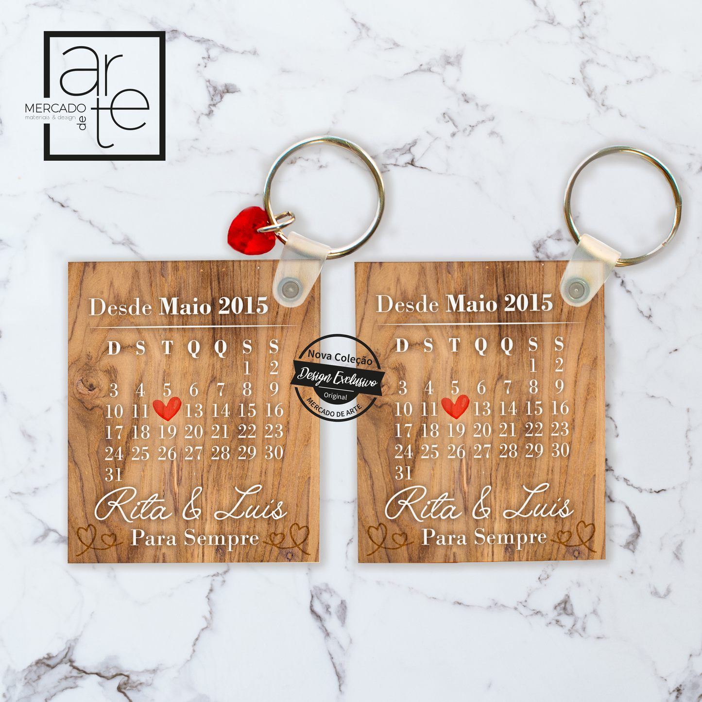 Porta chaves Namorados "Calendário"