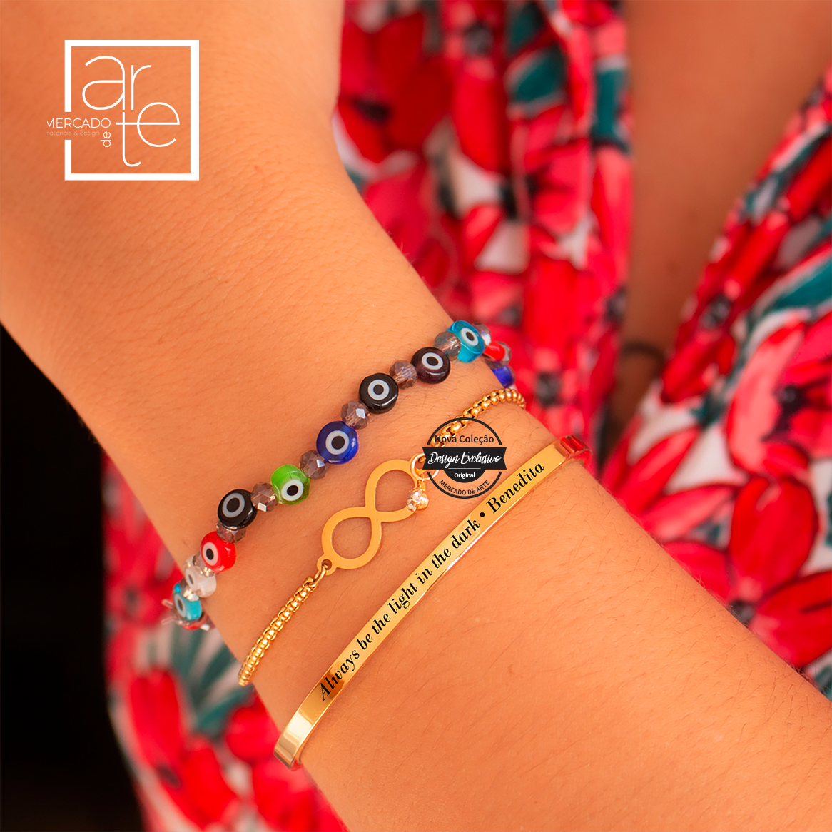 Conjunto pulseiras "Be the ligth"