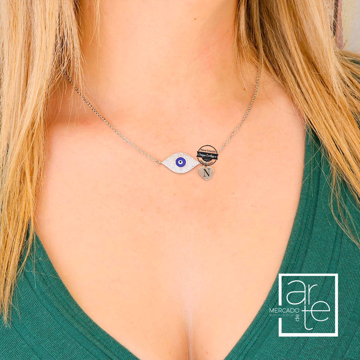 Fio olho turco inicial "Proteção"