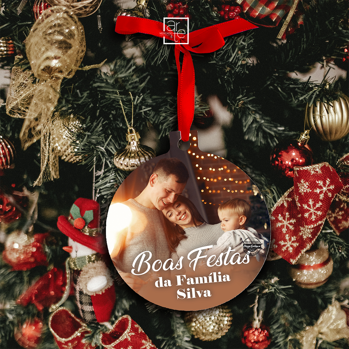 Bola de Natal "Boas festas"