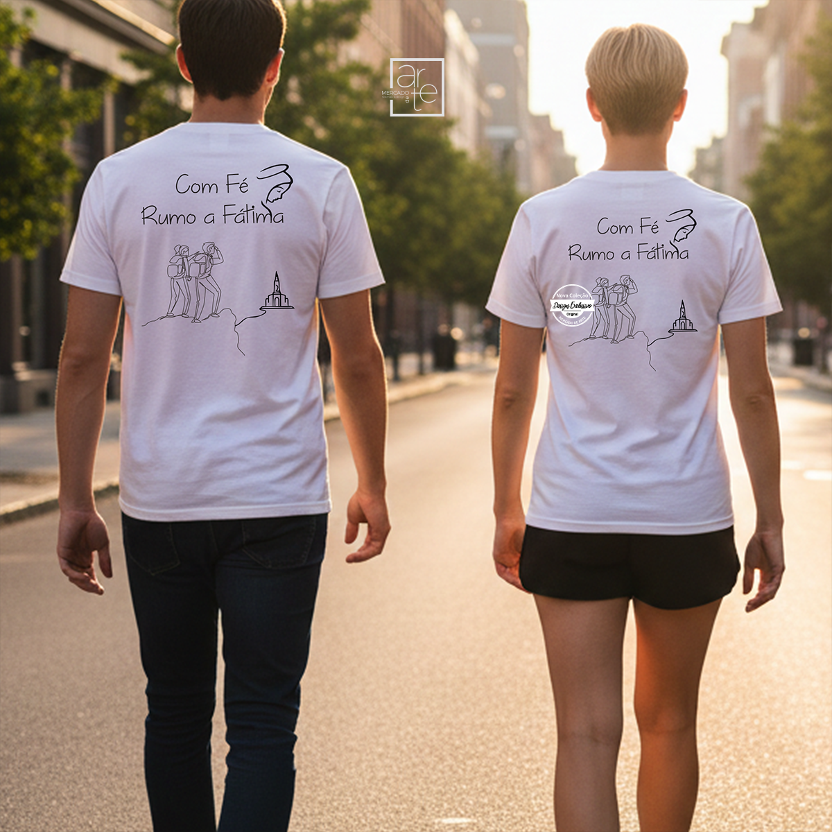 T-shirt Peregrinos "Com fé, Rumo a Fátima"