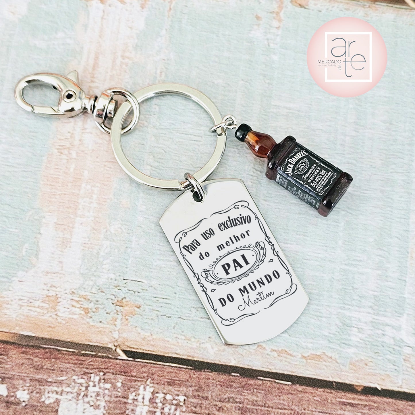 Porta chaves "Para uso exclusivo do melhor Pai do mundo "