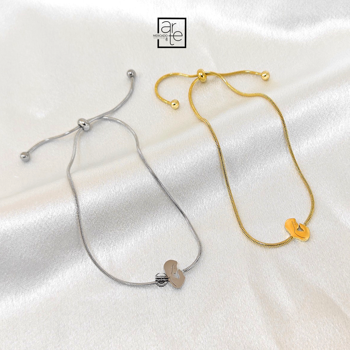 Pulseira ajustável aço inóx "Santa"