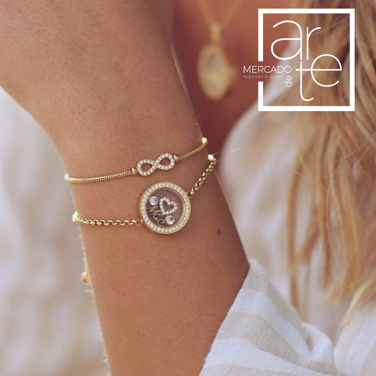 Pulseiras "Mãe/ Amor infinito"