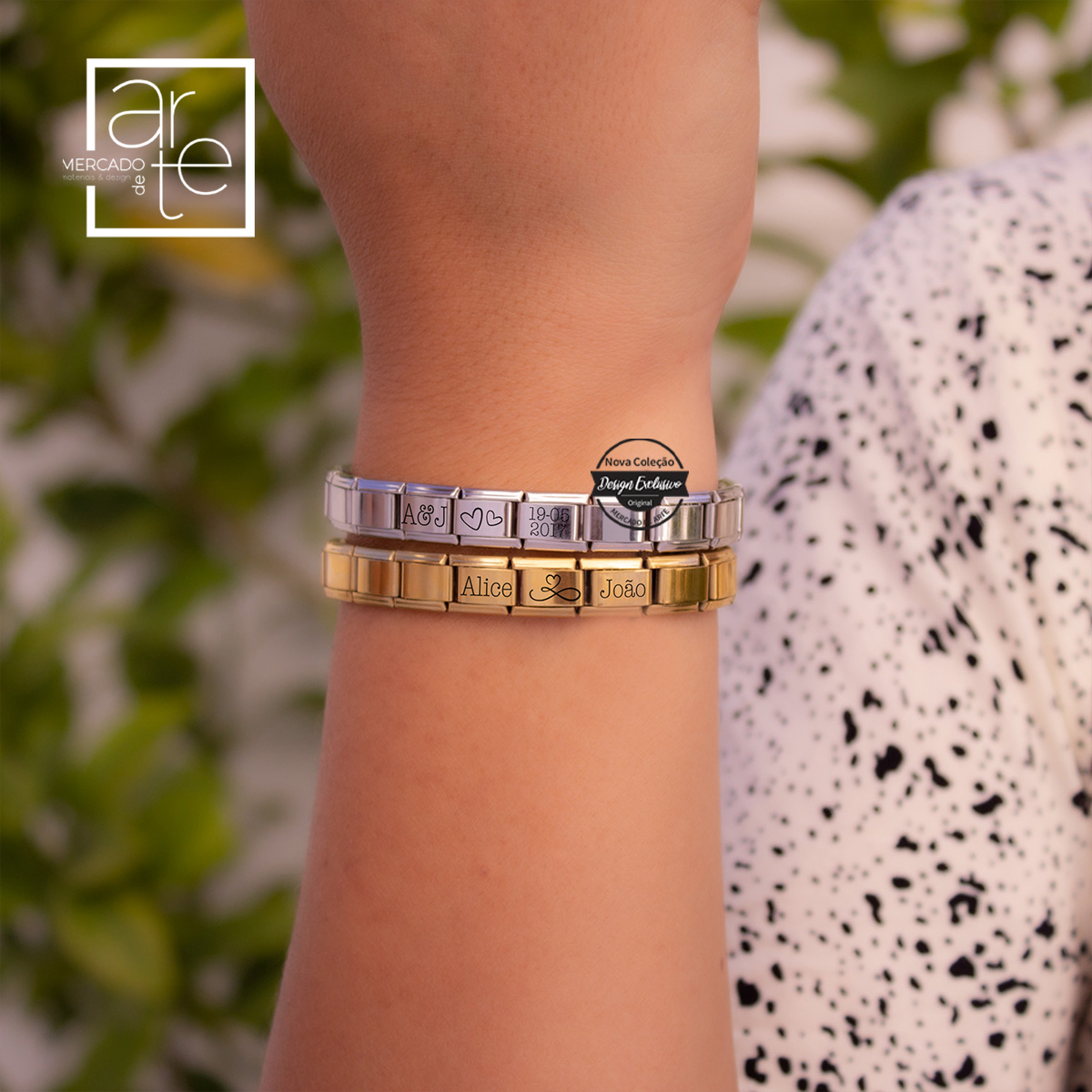 Pulseira estilo nomination personalizada