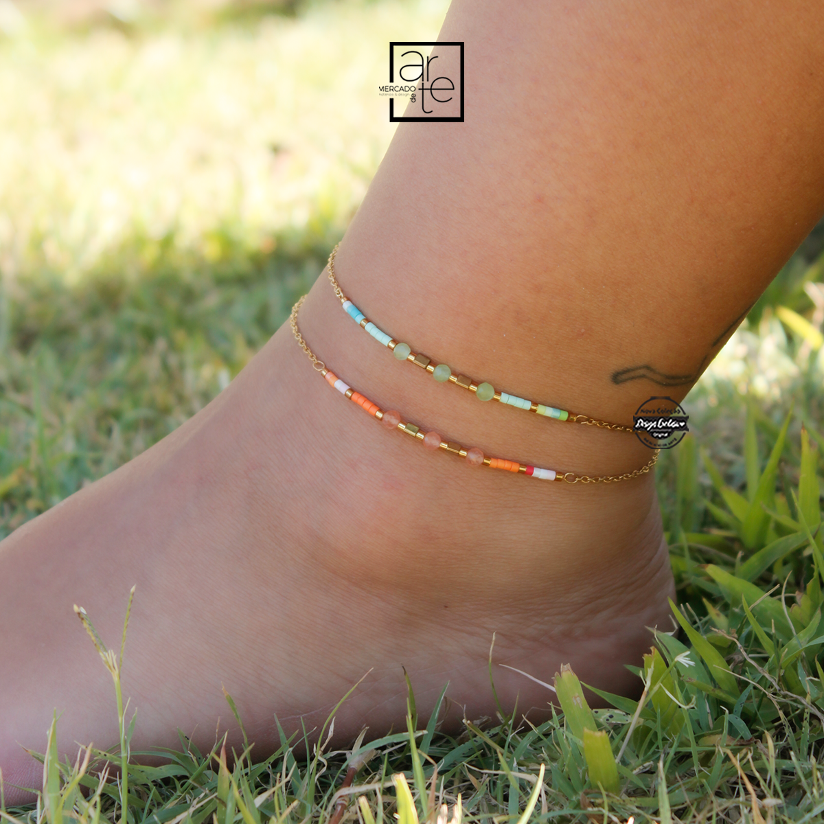 Pulseira missangas elegante