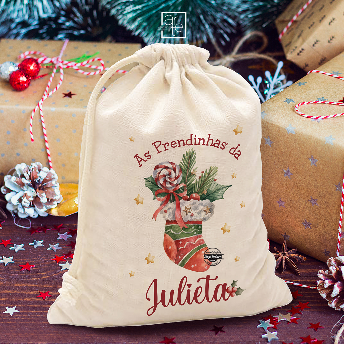 Saco de natal "As prendinhas da..."