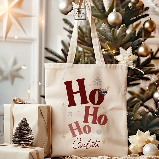 Saco de pano de Natal "HoHoHo"