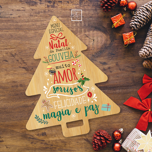 Tábua árvore de Natal "Menu especial"