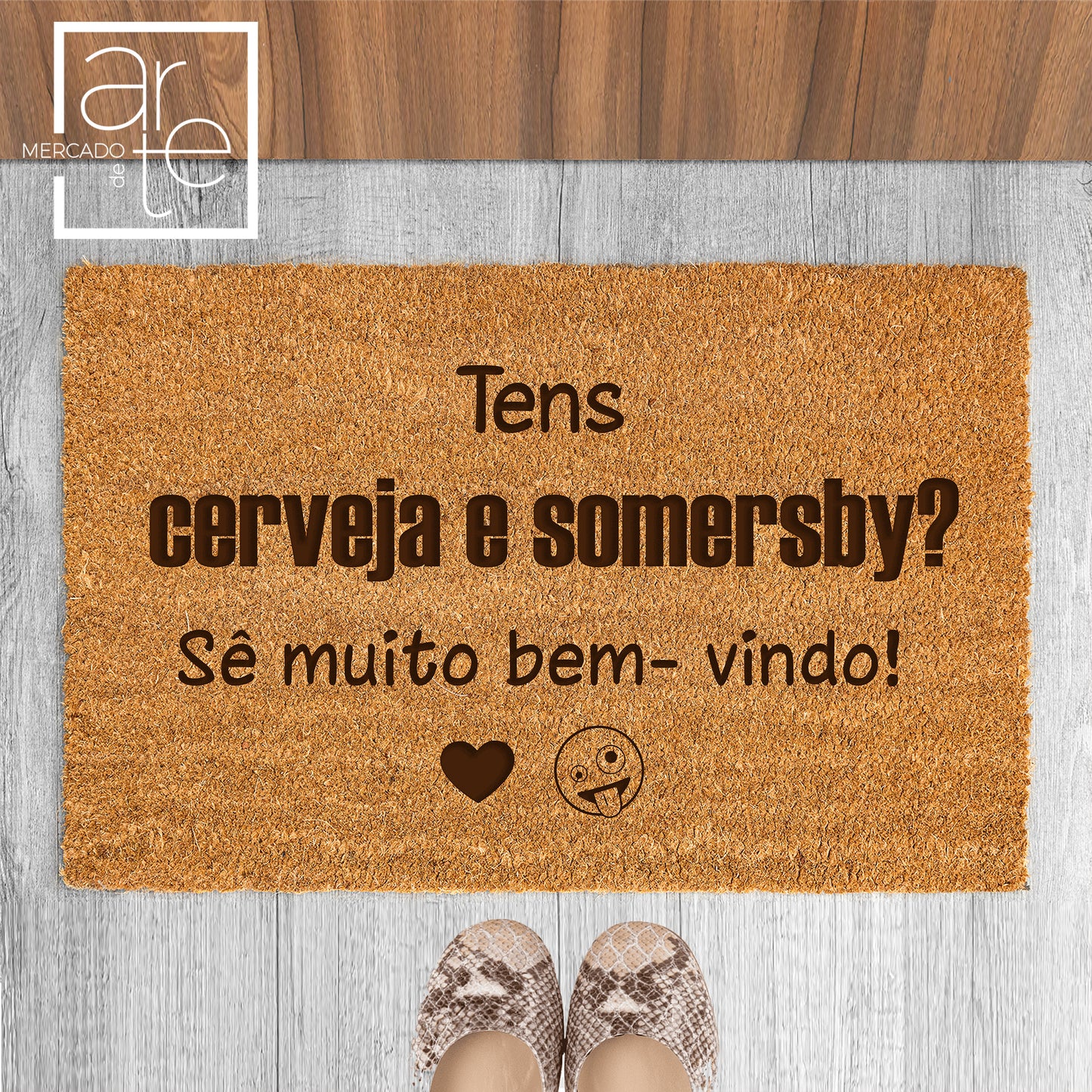 Tapete de entrada " Tens cerveja e somersby ? "