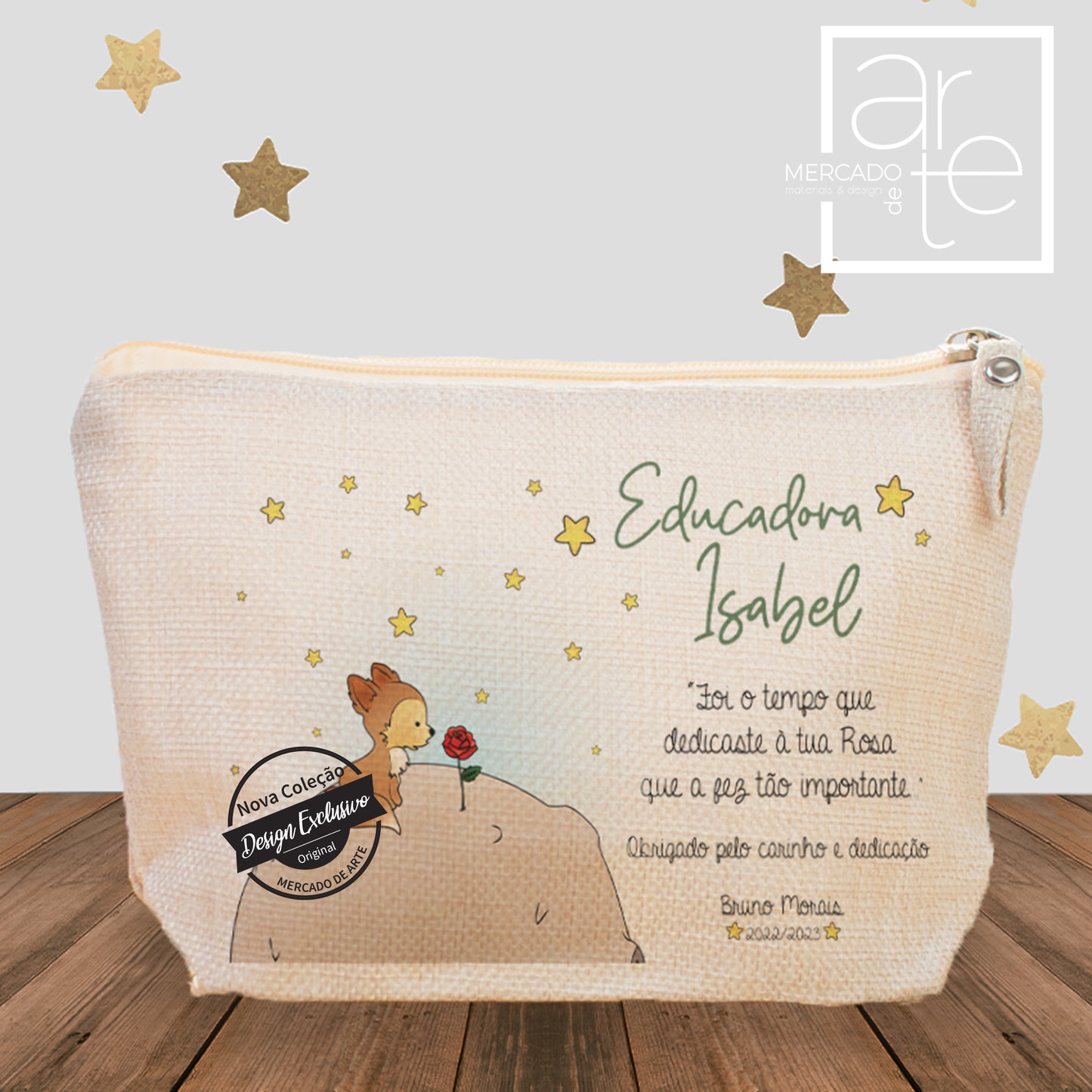 Bolsa "Raposa - Obrigada por todo o carinho e dedicação"