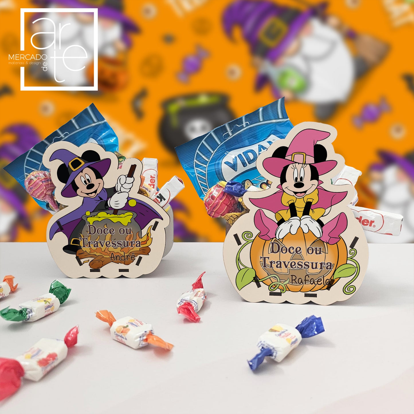 Cestinhos de doces " Minnie e Mickey "