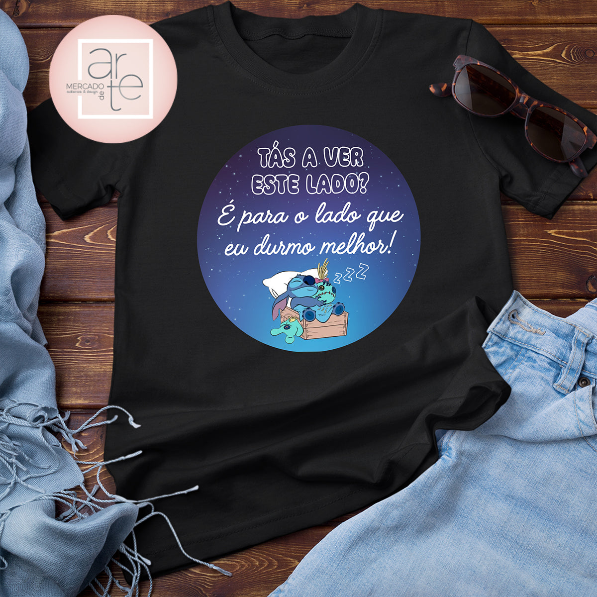 T-Shirt " Tás a ver este lado ? "