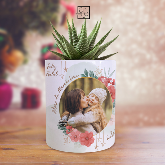 Vaso mamã "Feliz natal"
