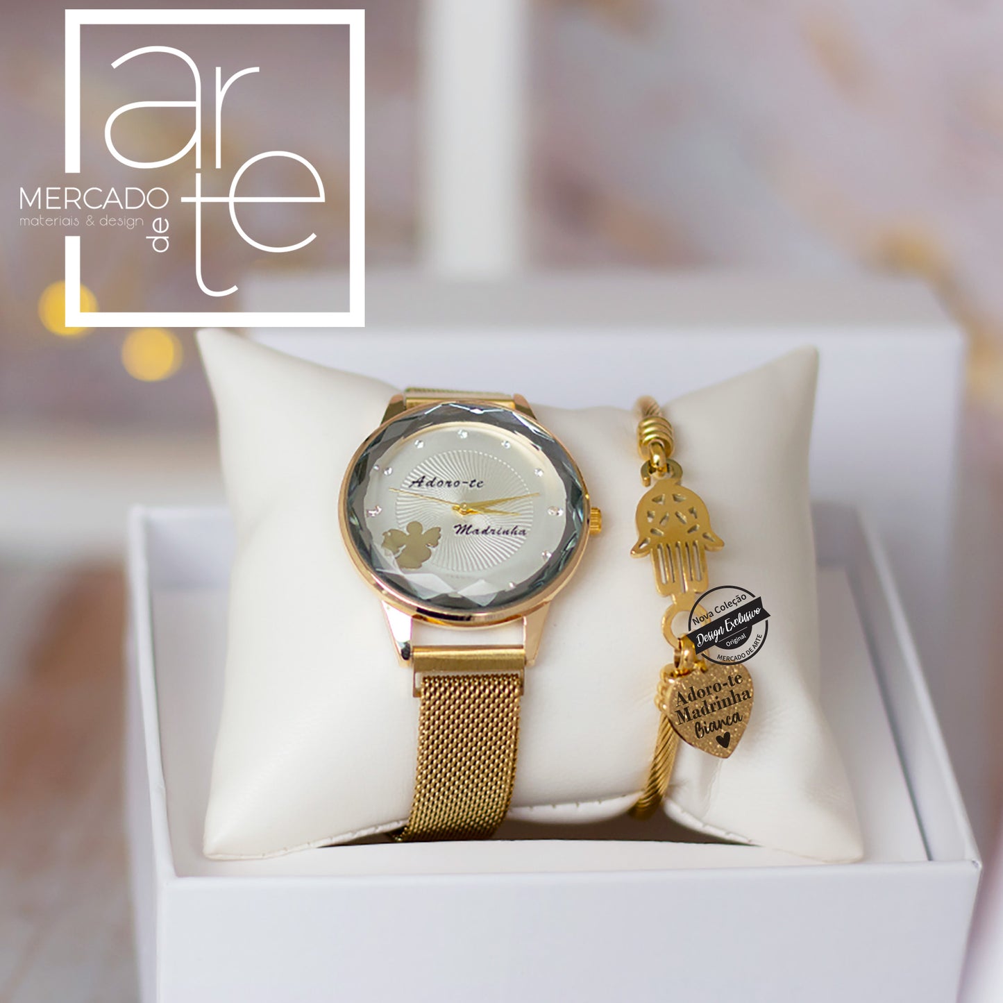 Relógio e/ou pulseira " Adoro-te Madrinha "
