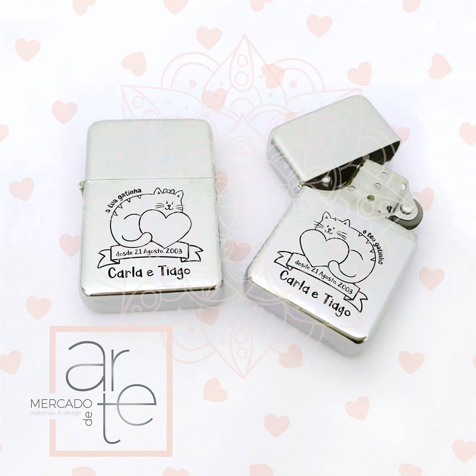 Conjunto Isqueiro "gatinhos"