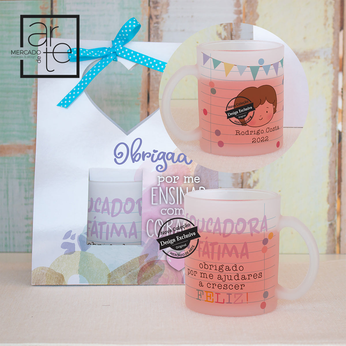 caneca translucida para educadora
