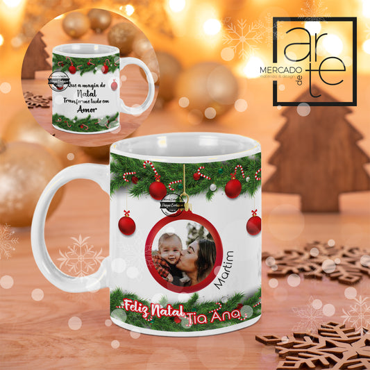 Caneca de cerâmica super natalícia, ofereça momentos especiais com um presente personalizado por si