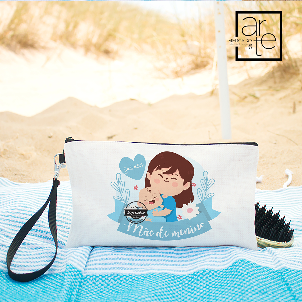 Bolsa com alça"Mãe de menino/a"