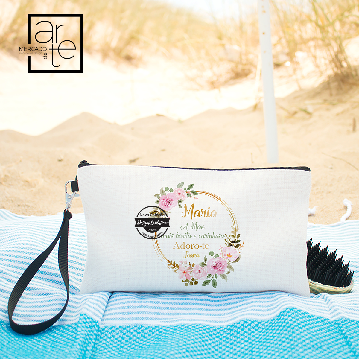 Bolsa com alça "A mãe mais bonita e carinhosa"