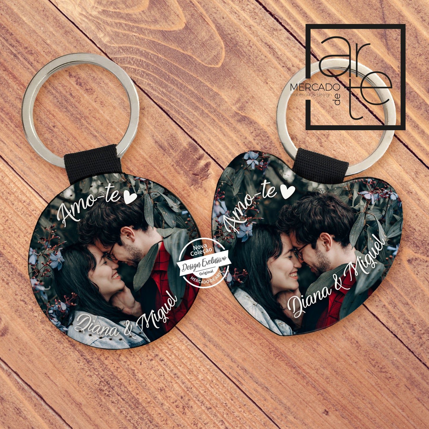 Conjunto porta-chaves " Amo-te "