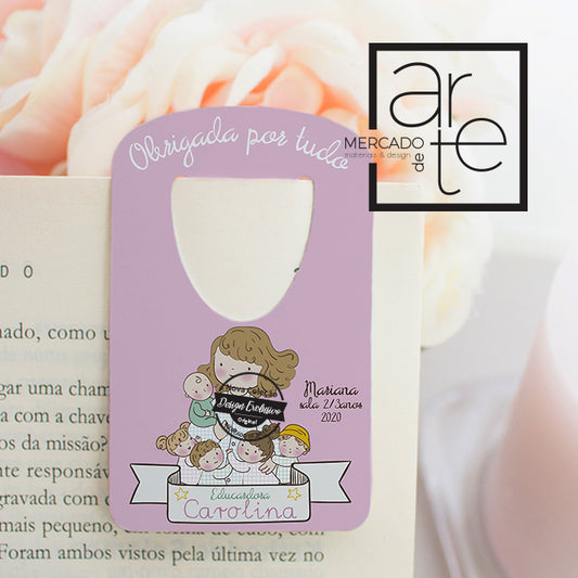 Marcador de livro " Obrigada por tudo "