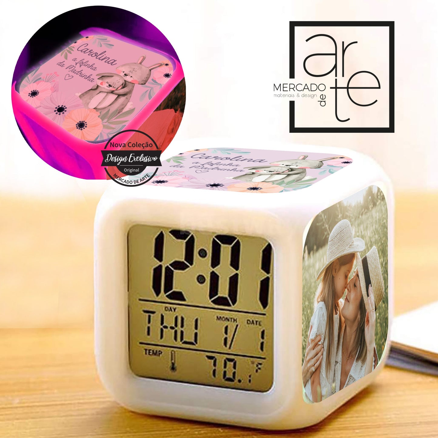 Relógio/despertador " Afilhada "