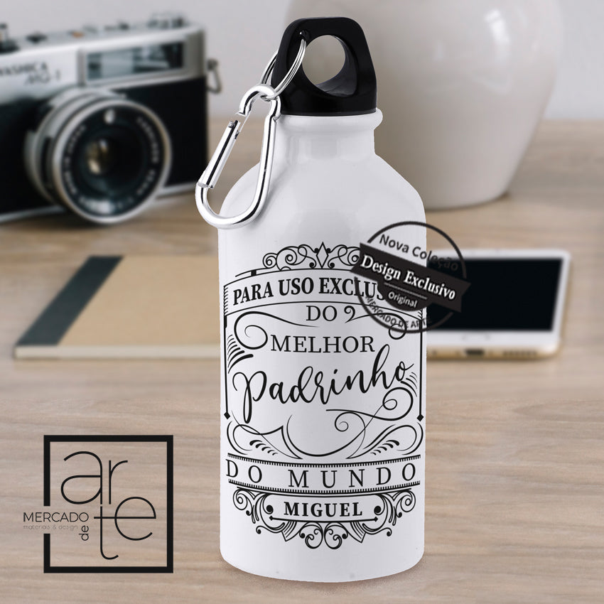 Garrafa 400ml "Uso exclusivo do melhor padrinho"