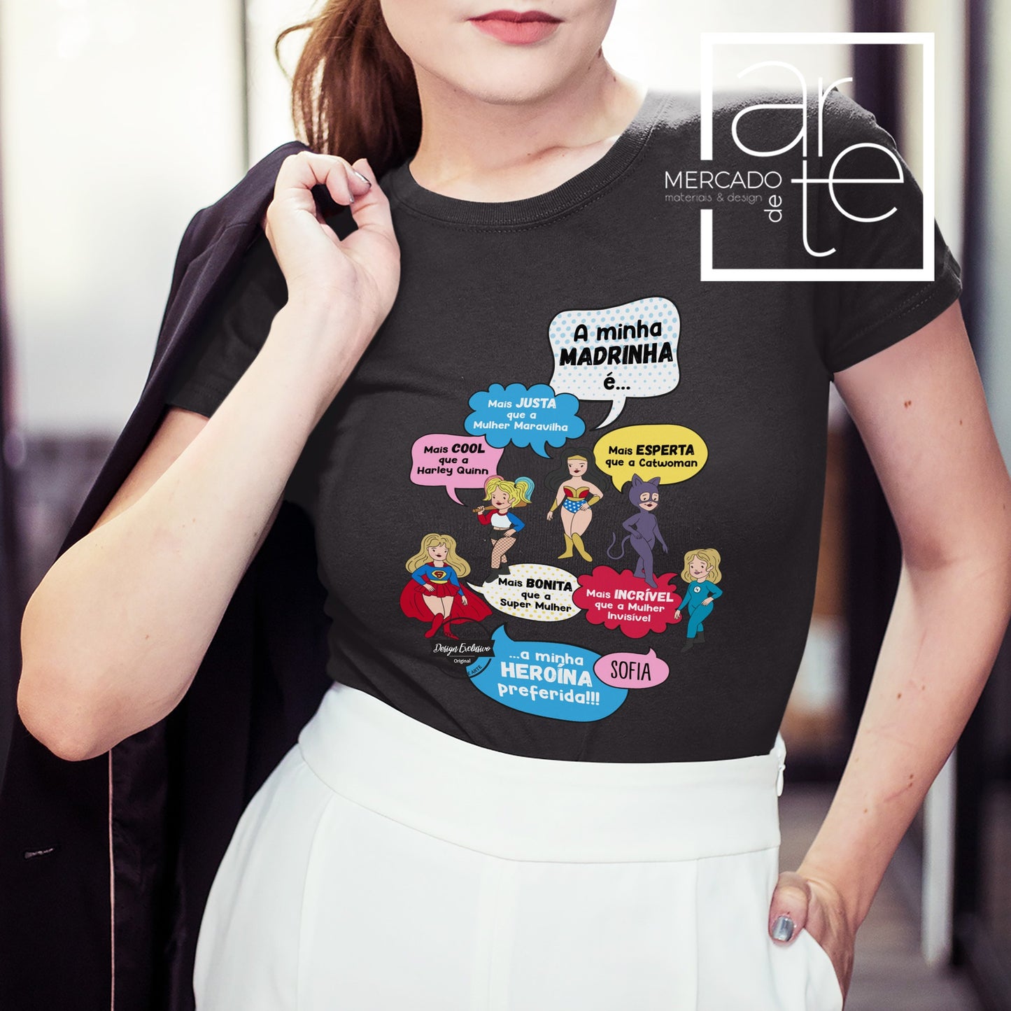 T-shirt "Madrinha super Heroína " .... quem tem ?